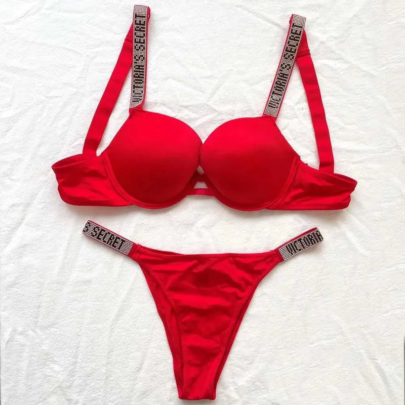 Shine Strap &amp RED Bikini Panty