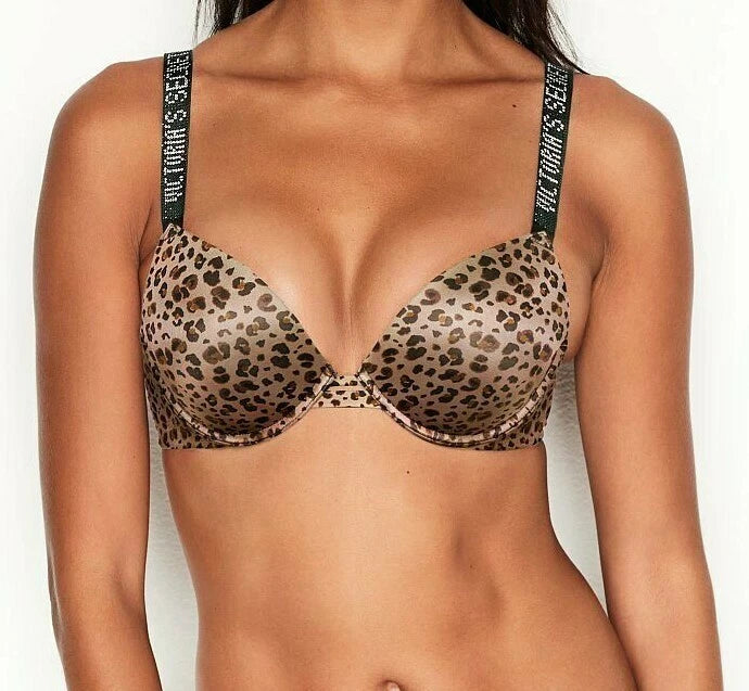 SHINE STRAP PUSH-UP BRA JAGUAR PADDED LINED NWT